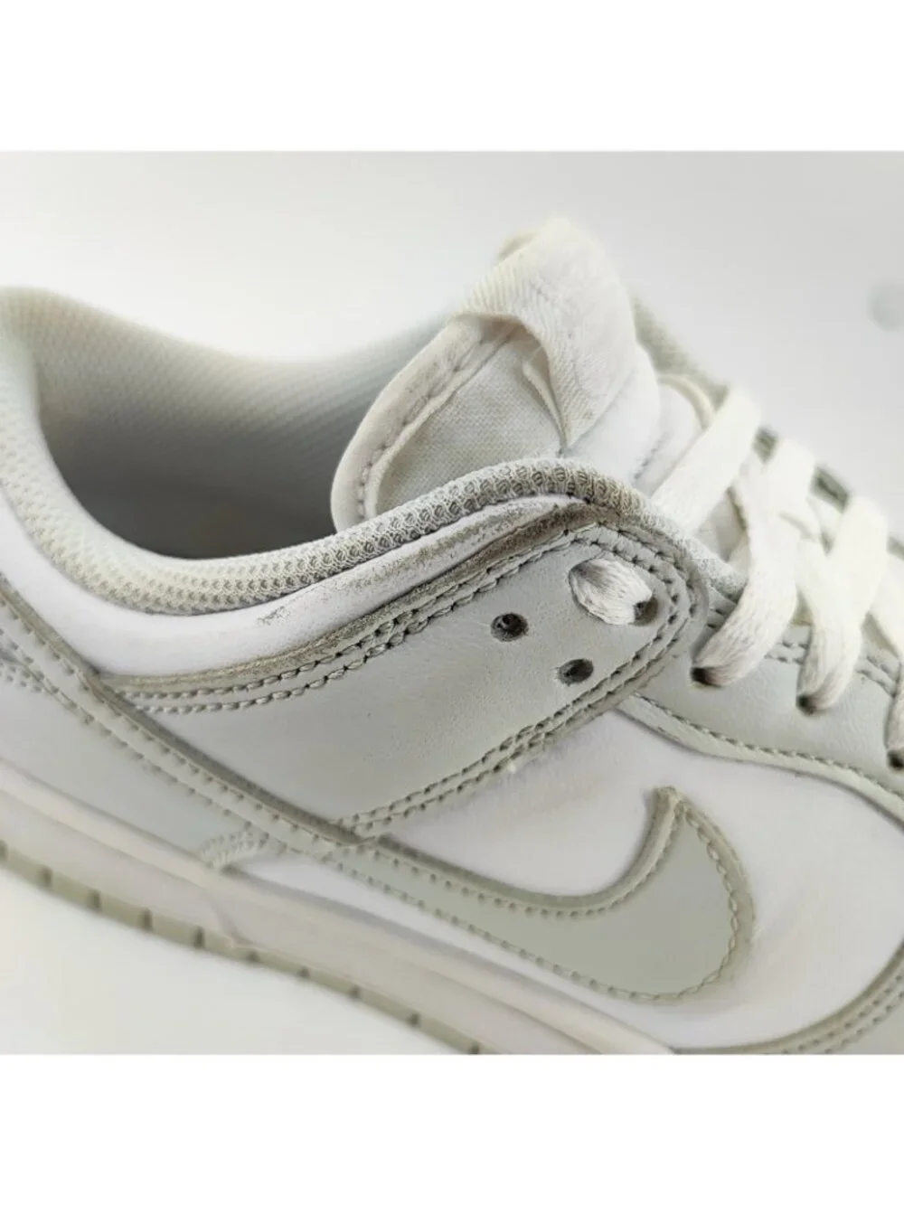 Nike Dunk Low Women's Size 8 Sneakers Leather Grey White DD1503-103
